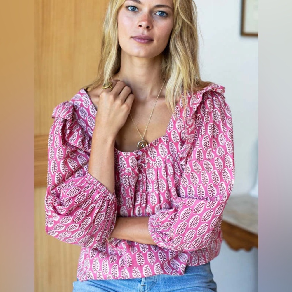 Emerson Fry Adelina Blouse in Rosy